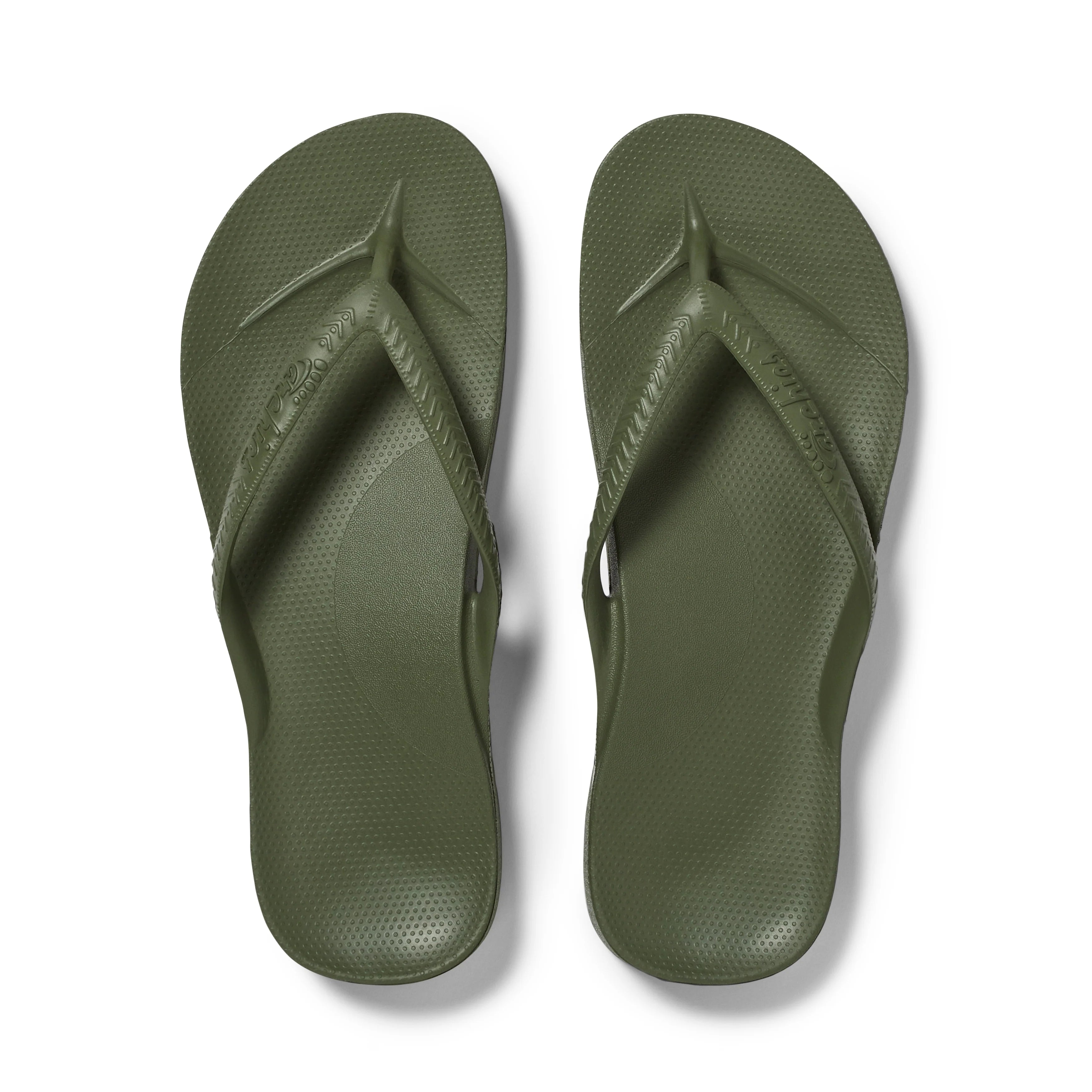 Arch Support Flip Flops - Classic - Olive 
