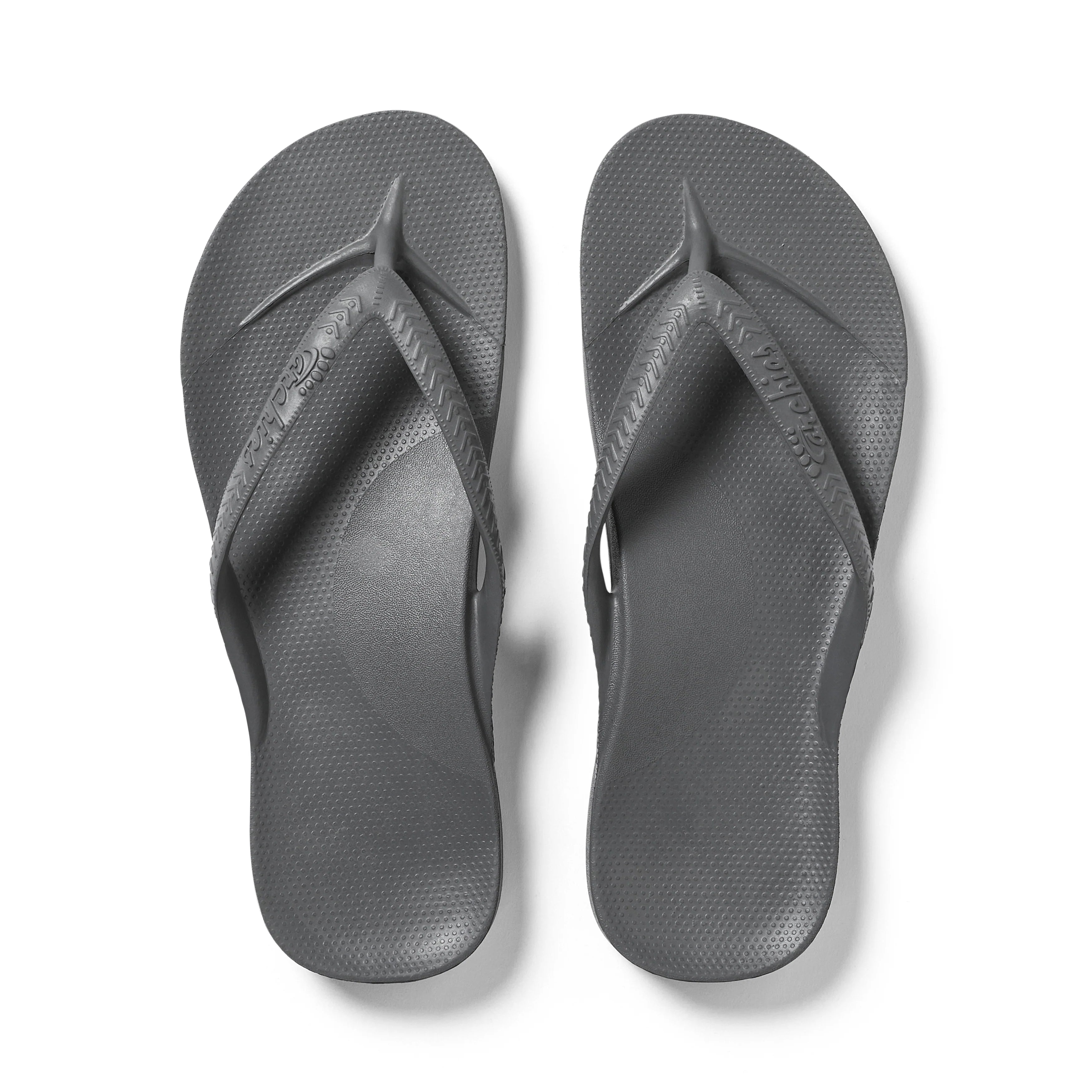 Arch Support Flip Flops - Classic - Charcoal 