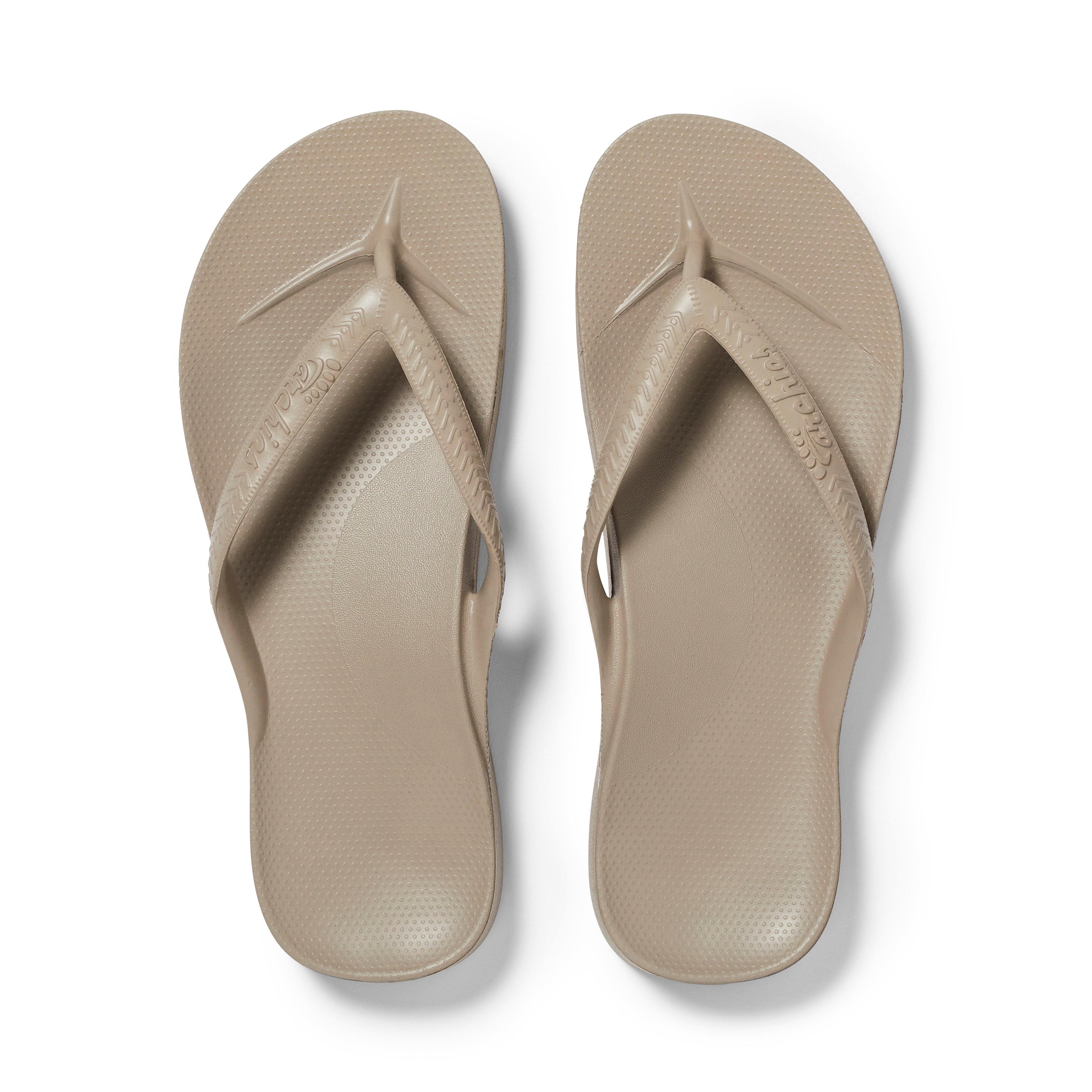 Arch Support Flip Flops - Classic - Taupe 
