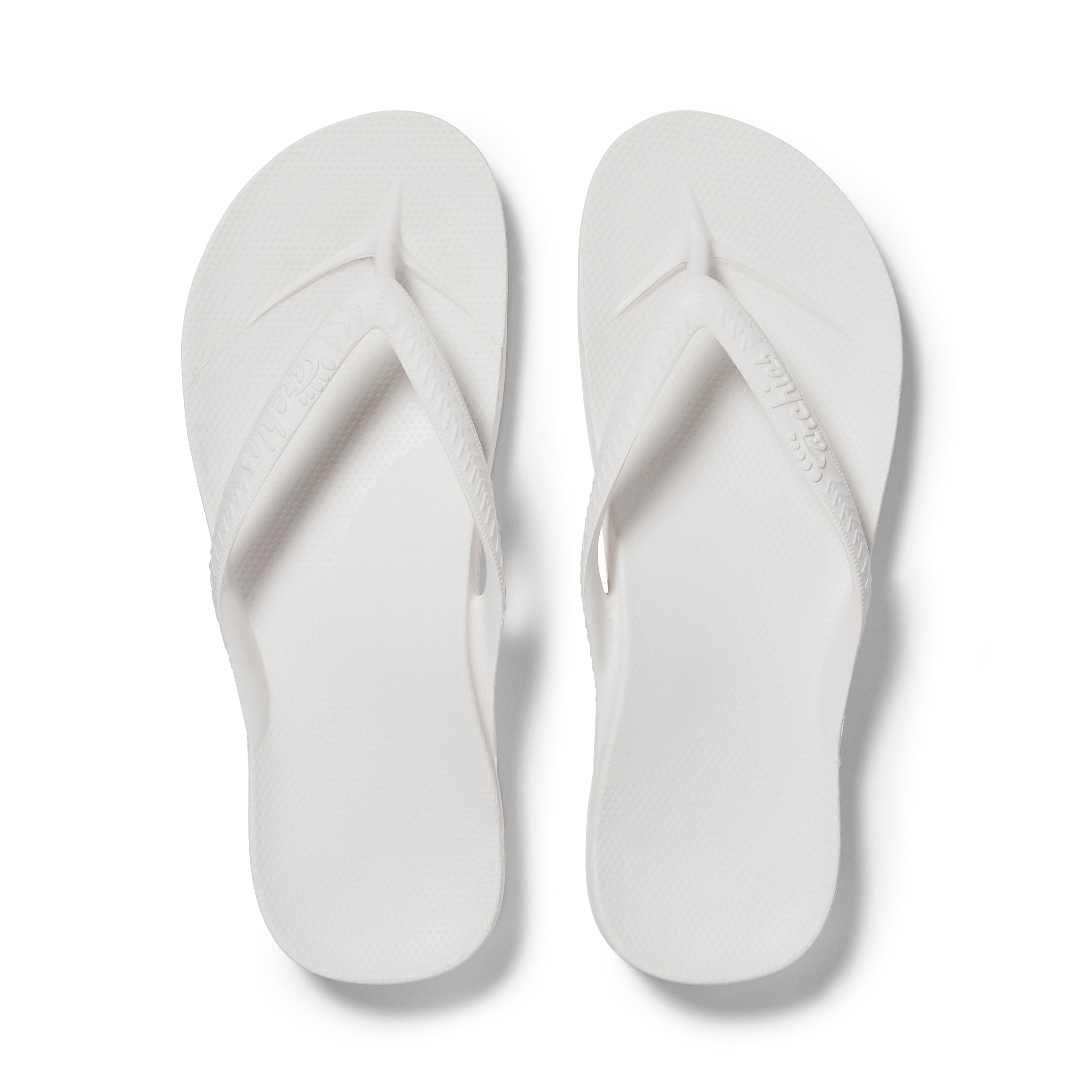Arch Support Flip Flops - Classic - White 