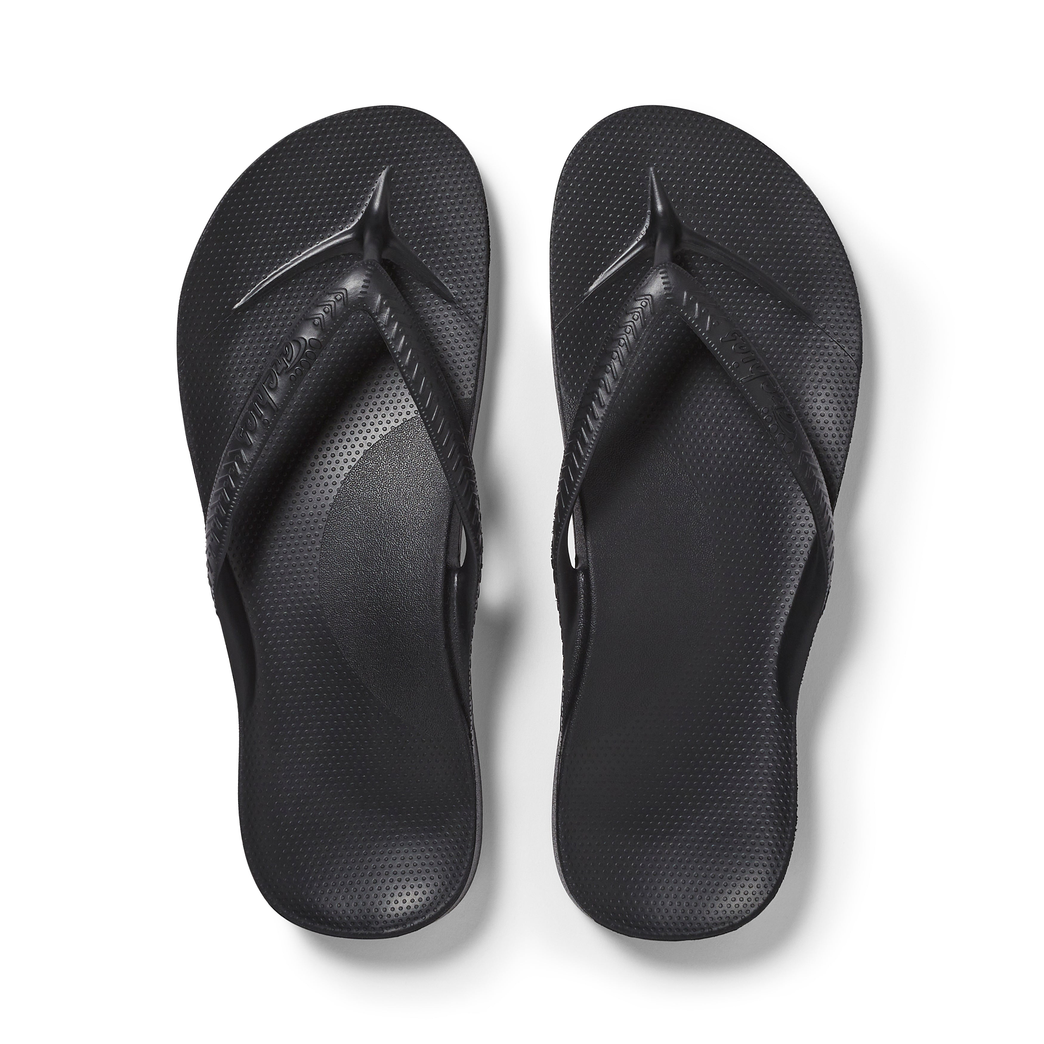 Arch Support Flip Flops - Classic - Black 